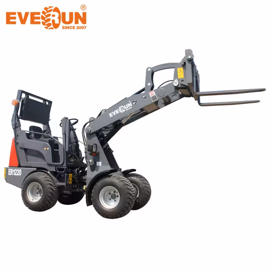 Everun Er1220 1.2ton Mini Small Compact China Small Farming Portable Construction EPA CE Front End Wheel Loader Earth Moving Machine para la venta